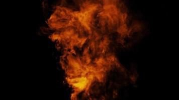 Fire explosion effect video