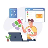 Get this amazing flat illustration of web developer vector