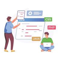 Get this amazing flat illustration of web developer vector