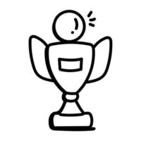 Achievement reward, an icon vector of trophy