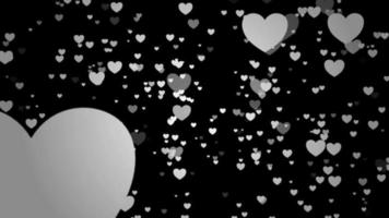 fundo de animação de amor branco com forma de coração video