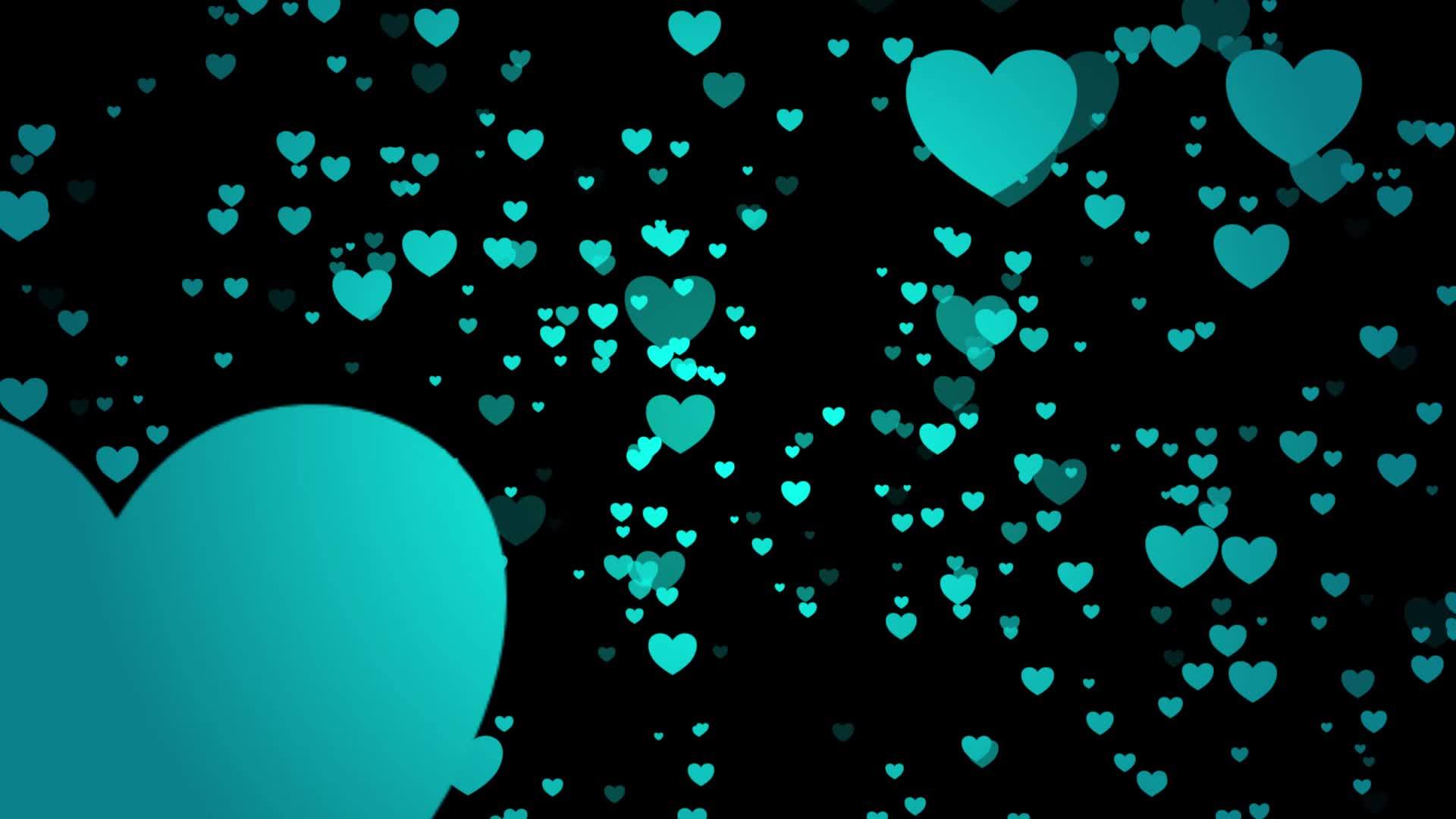 Blue Love Background Stock Video Footage for Free Download
