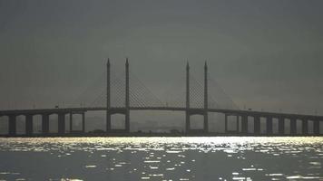 Morgenansicht der Brücke von Penang video