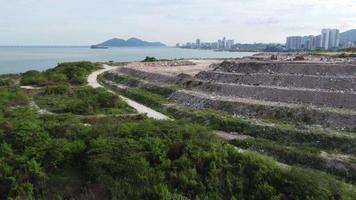 vertedero de basura vista aérea video