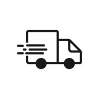 Delivery symbol with car ixo vector