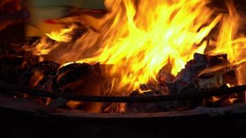 Burning furnace of joss paper offering to deity