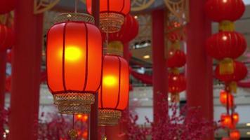 Red lantern decoration video