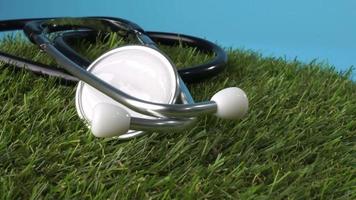 Stethoscope rotate on artificial grass video