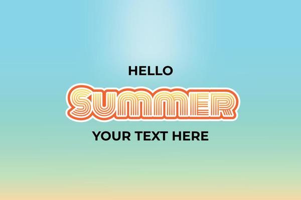 Gradient Hello Summer background