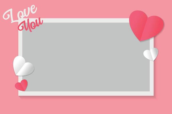 Valentine photo frame free vector