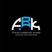 FBK letter logo creative design with vector graphic