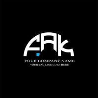 FAK letter logo creative design with vector graphic