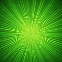 Glowing lines stretching to infinity.  Rays of light. Green St. Patrick's Day abstract vector background. Easy to edit design template.