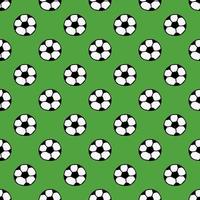 Seamless pattern with soccer ball. Doodle vector illustration with football ball. Colored football background