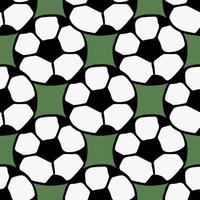 Seamless pattern with soccer ball. Doodle vector illustration with football ball. Colored football background