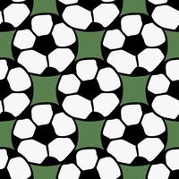 Seamless pattern with soccer ball. Doodle vector illustration with football ball. Colored football background