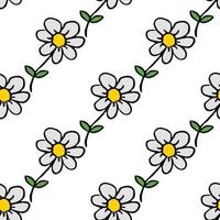 Seamless floral pattern. Colored flowers background. Doodle mother's day floral pattern. Vintage floral pattern illustration vector