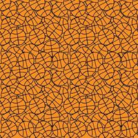 seamless doodle pattern with basketball ball. vector illustration with basketball ball on orange background