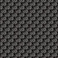 Seamless pattern with burger icons. Black and white hamburger background. Doodle vector burger illustration
