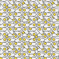 Seamless pattern with egg icons. Colored egg background. Doodle vector eggs illustration