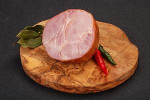 Ham cut in the board photo