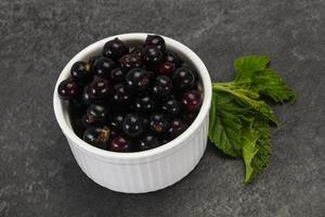 Fresh ripe sweet black currant photo