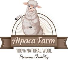 Alpaca farm logo for wool products