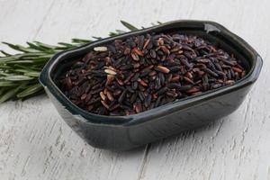 Wild rice in the bowl photo