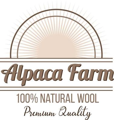Alpaca farm logo template for wool products