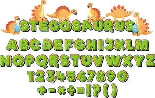 alfabetos ingleses de letras az y número 0-9 vector