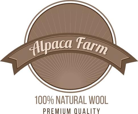 Alpaca farm logo template for wool products