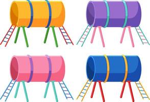 Playground tunnel on white background vector