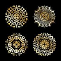 colecciones patrón circular en forma de mandala para henna, mehndi, tatuajes. página del libro para colorear. vector