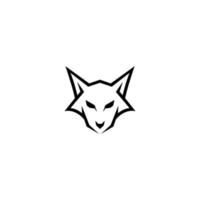 ilustración de icono de vector de logotipo de cabeza de lobo