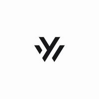 WY YW initial monogram vector icon illustration