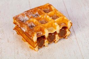 Sweet Waffle with jam photo