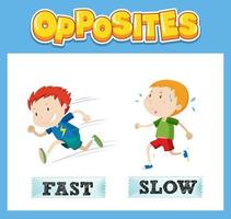 Opposite English words for kids vector