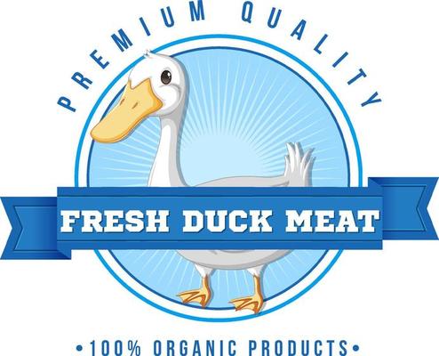 Logo design with fresh duck meat