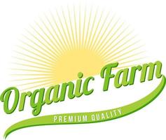 Font design for organic farm vector