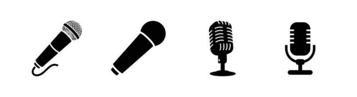 Microphone icon design element suitable for website, print design or app vector