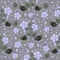 Blackberry seamless pattern with grey background vector
