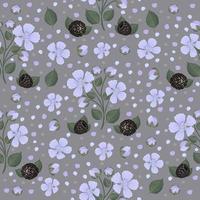 Blackberry seamless pattern with grey background vector