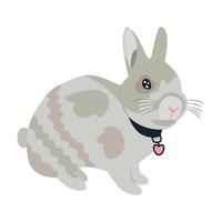 lindo conejo, ilustración vector