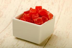 Dry papaya in bowl photo