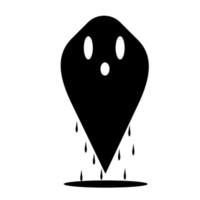 icono fantasma aislado en un fondo blanco. icono de vector fantasma iluminado de variación de emoción. elemento de diseño de estilo plano simple. espeluznantes imágenes de terror.