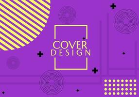 purple cover design with line and circle geometric ornament. used for website design, posters, flyers vector