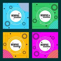 set of feed designs in abstract geometric style. vector