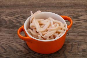 Marinated squid slices in the bowl photo