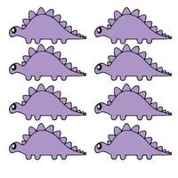 Set of vectors with dinosaurs ready to make stickers from it or take every apart for your own design.