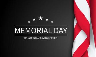 Memorial Day Background Design. Vector Illustration.